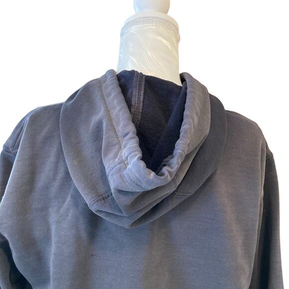 Y2K Carhartt Loose Fit Blue Distressed Thrasher Gorpcore Hoodie Size Small - Picture 11 of 15